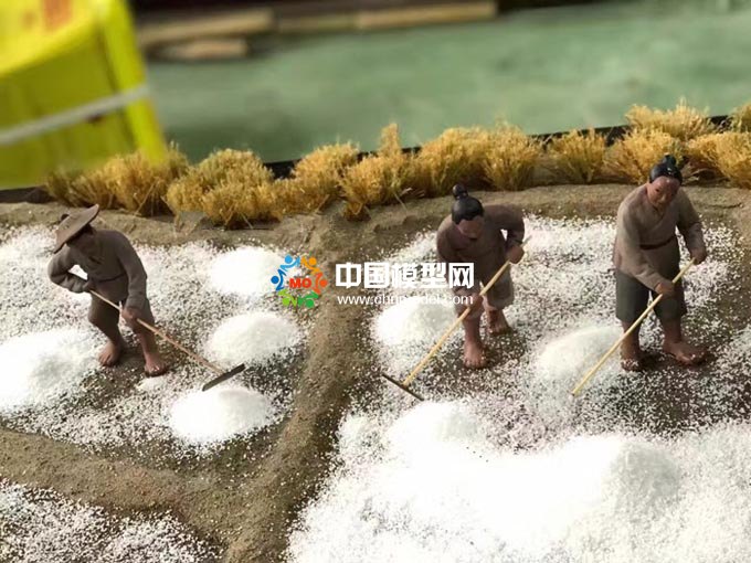 古法制鹽微縮場(chǎng)景沙盤模型