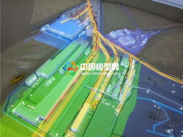 鋼鐵廠沙盤模型，投影電子沙盤