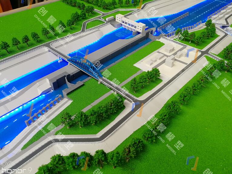 河道復(fù)航工程沙盤模型