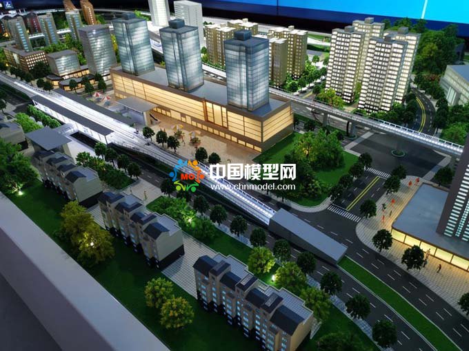 城市輕軌沙盤模型