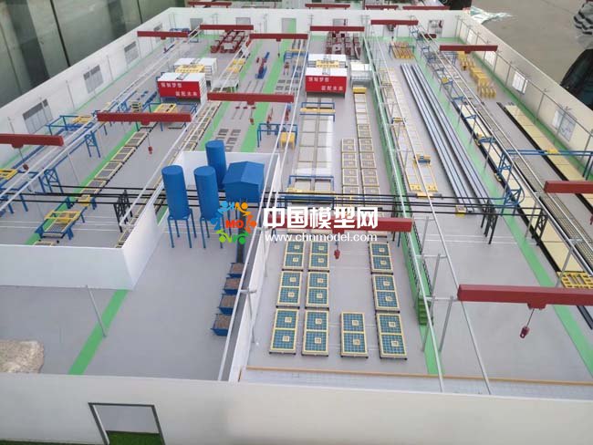 混凝土預(yù)制件生產(chǎn)線沙盤模型， 裝配式建筑沙盤模型