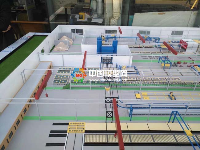 混凝土預(yù)制件生產(chǎn)線沙盤模型， 裝配式建筑沙盤模型