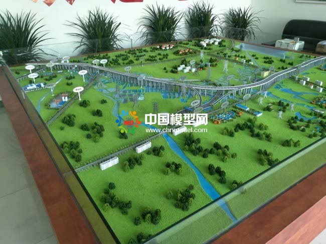 高速公路沙盤，橋梁隧道沙盤模型