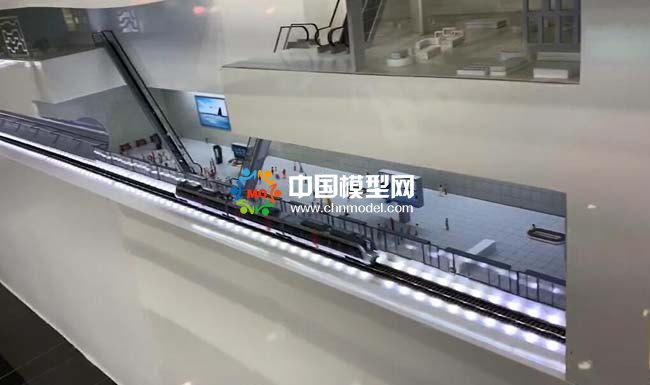 地鐵站仿真場(chǎng)景展示沙盤(pán)模型