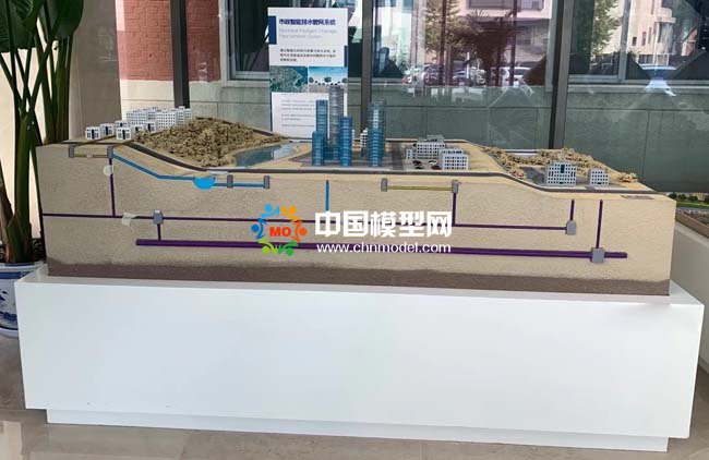 海綿城市與市政智能排水管網(wǎng)系統(tǒng)沙盤模型