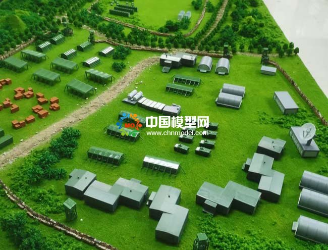 部隊(duì)訓(xùn)練營地沙盤模型