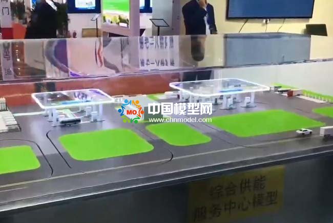 氫電油綜合供能服務(wù)中心沙盤模型