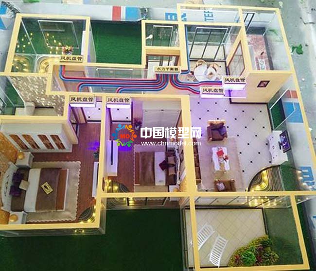 家用中央空調系統(tǒng)模型沙盤