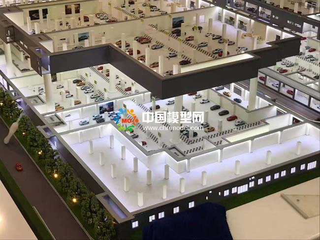 停車場升降模型沙盤