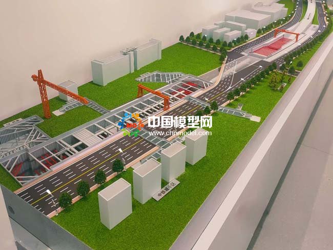 ???????城市軌道交通地鐵站施工沙盤模型