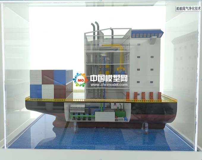 綠色船舶模型，廢氣凈化模型，船舶尾氣凈化模型