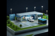 換電站沙盤模型，生動展現(xiàn)換電站全貌